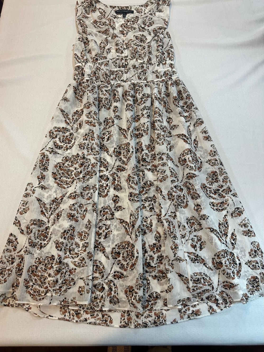 White House Black Market Floral Paisley Maxi Dress S